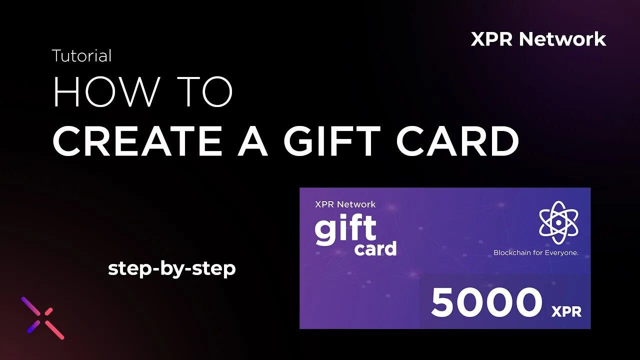 create a gift card -xprhub